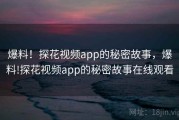 爆料！探花视频app的秘密故事，爆料!探花视频app的秘密故事在线观看