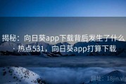 揭秘：向日葵app下载背后发生了什么 · 热点531，向日葵app打算下载